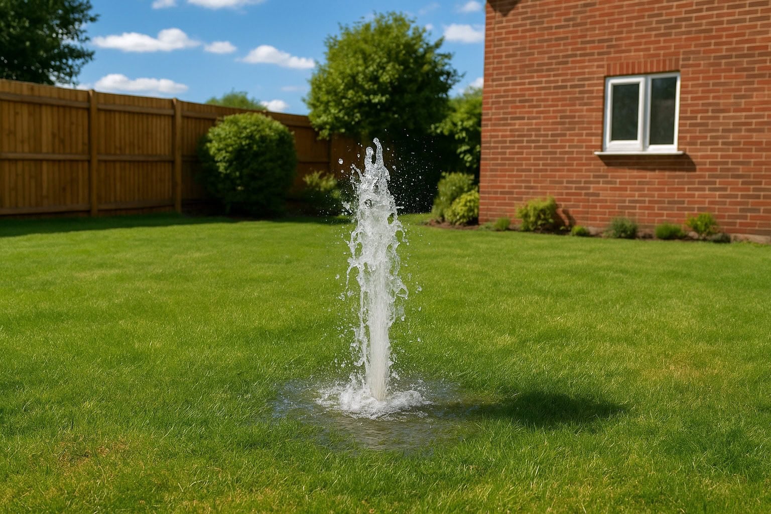 Underground Leak coming up through a lawn