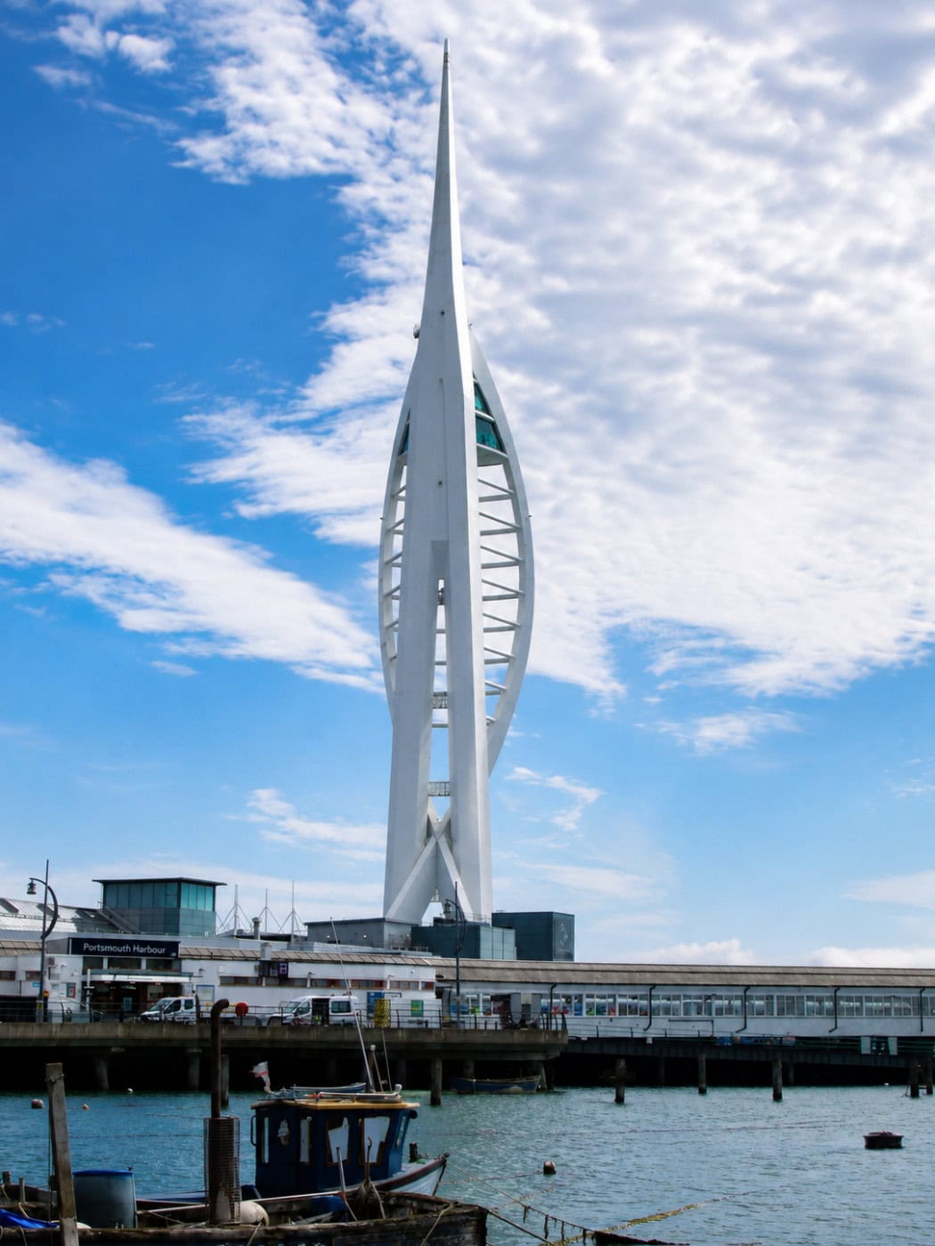 Spinnaker Tower in Portsmouth, Hampshire, marking The Leak Hunter's planned expansion into Hampshire.